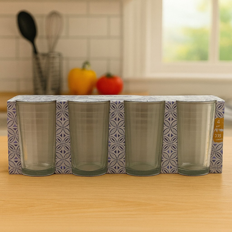 SET VASO LIFE ART 4PCS 8OZ VIDRIO(751-1238C)