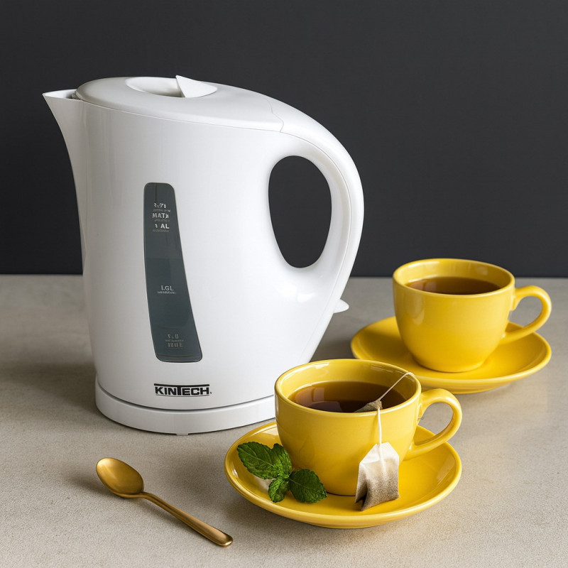Hervidor eléctrico KINTECH 1.7L acero inoxidable con apagado automático