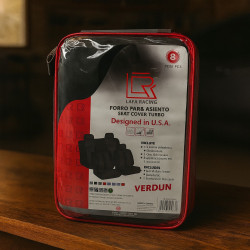 Forro Asiento Tela Negro Gris 8 Pzas Lafa (16-8013-Ndg)