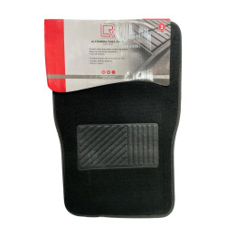 Alfombra Tela Auto 3 Pzas Negra Lafa (Lf-5058-N)