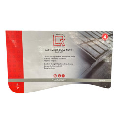 Alfombra Tela Auto 4 Pzas Negra Lafa (2009-N)