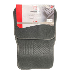 Alfombra Tela Auto 4 Pzas Negra Lafa (2009-N)