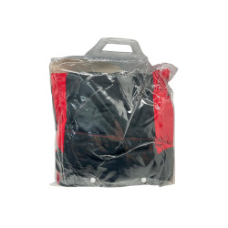 Forro Asiento Tela Negro Rojo 9 Pzas Lafa (16-6121-N-R)