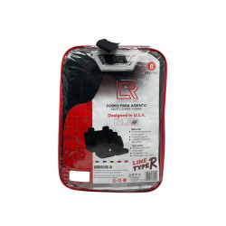 Forro Asiento Tela Negro Rojo 8 Pzas Lafa (16-8012-Nr)