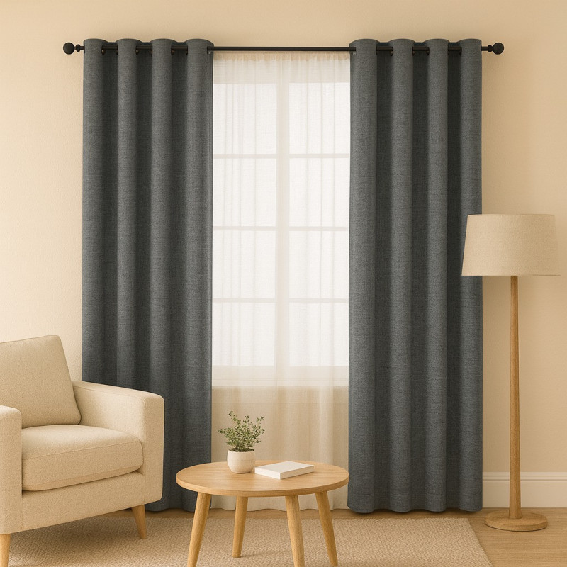 Cortina 4 Home 55X93 Chrcl Blackout Gromme (Wpsg47458Fbc)