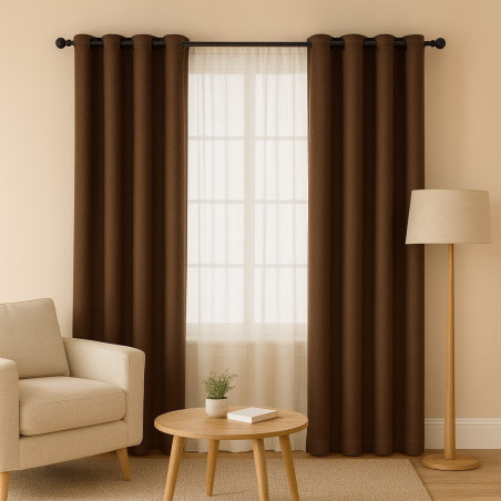 Cortina 4 Home 55X99 Brown Blackout Gromme (Wpsg47463Fbc)