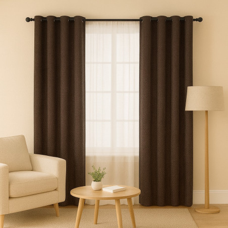 Cortina 4 Home 55X110 Brown Blackout Gromme (Wpsg47473Fbc)