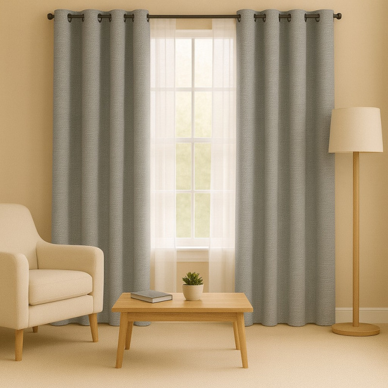 Cortina 4 Home 55X117 Silvr Blackout Gromme (Wpsg47479Fbc)