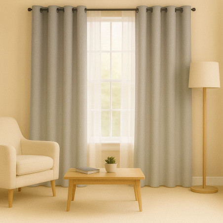 Cortina 4 Home 55X123 Silvr Blackout Gromme (Wpsg47707Fbb)