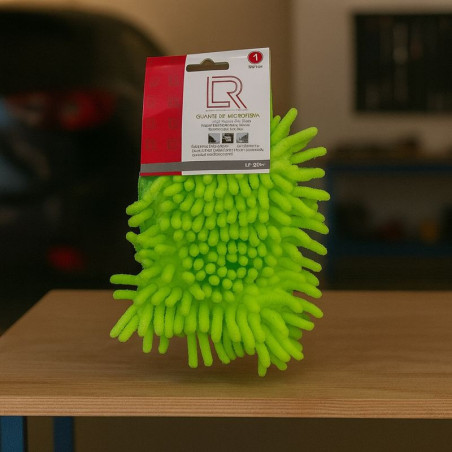 Guante Microfibra Verde Lavado Automovil Lafa (Lf-6235)