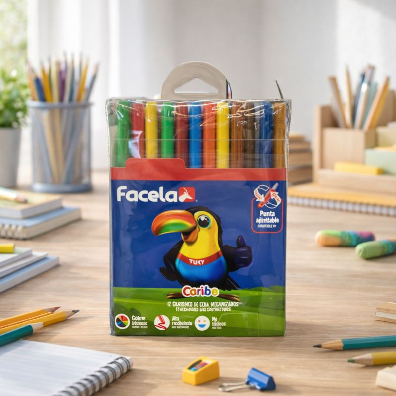 Crayones Mecanizado 12Pzs Facela (Pt14526)