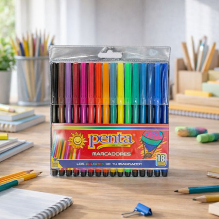 Marcador 18Pcs Penta (Wc-868-18Pnt)