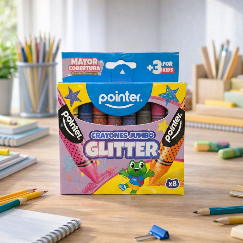Crayones Jumbo 8 Colores Pointer (Cy-Jb-8Hq-G)