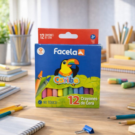 Crayones Cera 12Pzs Facela (Pt14534)