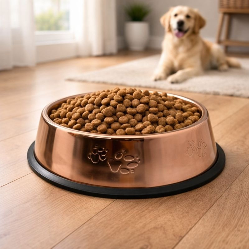 Plato Aluminio Mascota Cobre Grande 29Cm (Gs16072)