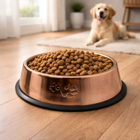 Plato Aluminio Mascota Cobre Grande 29Cm (Gs16072)