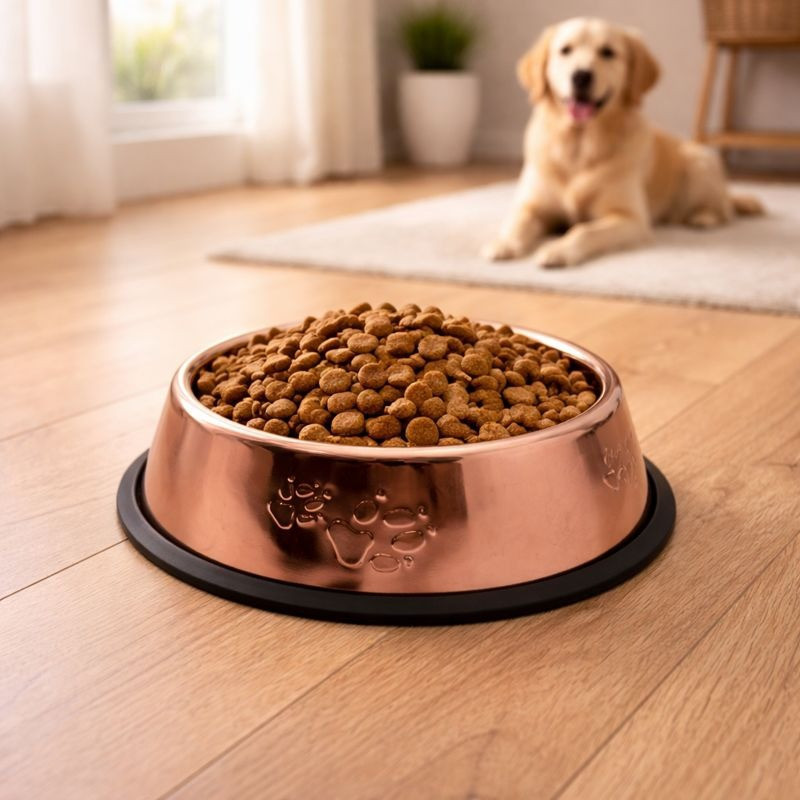 Plato Aluminio Mascota Cobre Pequeño 22Cm (Gs16070)