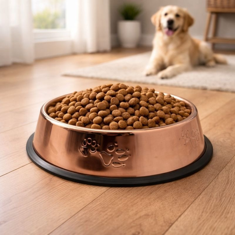 Plato Aluminio Mascota Cobre Mediano 25Cm (Gs16071)