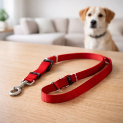 Set Correa Collar Teddy Pet Roja Talla M (8702R-M)