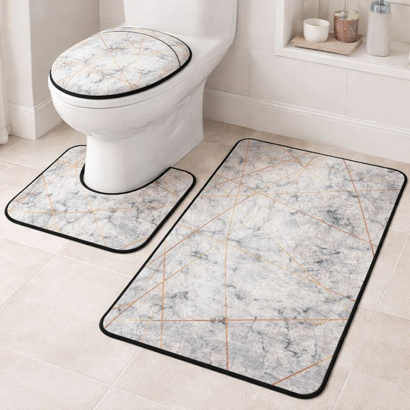 Set de Alfombras para Baño DKFashion 3 Piezas | Confort, diseño y practicidad