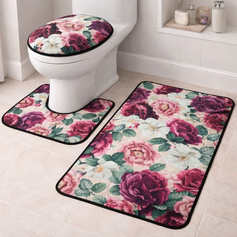 SET ALFOMBRA BAÑO 3PCS(DKHR-1851)