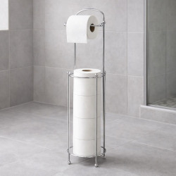 Porta toalla color plata 14x63 cm DKFashion para baño