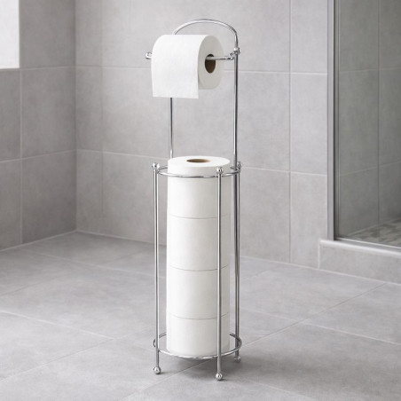 Porta toalla color plata 14x63 cm DKFashion para baño