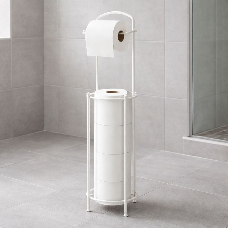 Porta toalla blanco 14x63 cm DKFashion para baño