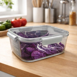 Envase plástico rectangular 1500 ml DKFashion para alimentos