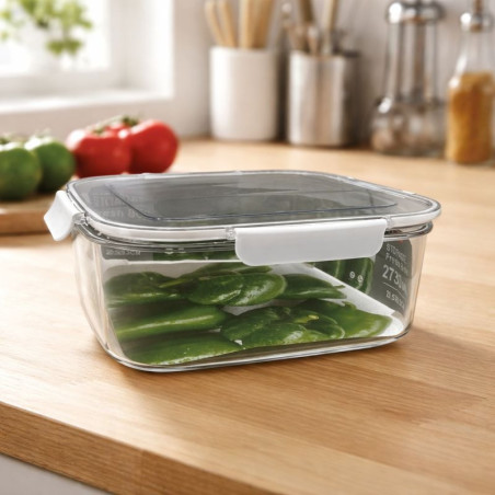 Envase plástico cuadrado 2730 ml DKFashion para alimentos