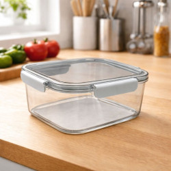 Envase plástico cuadrado 1500 ml DKFashion para alimentos