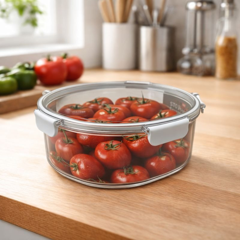 Envase plástico redondo 1450 ml DKFashion para alimentos