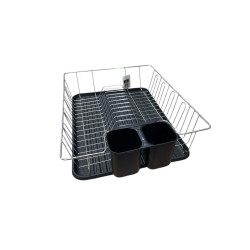 Escurridor de platos negro 45x34x12 cm DKFashion