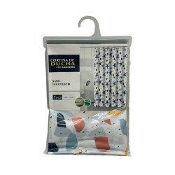 Cortina de baño plástica DKFashion 180 cm