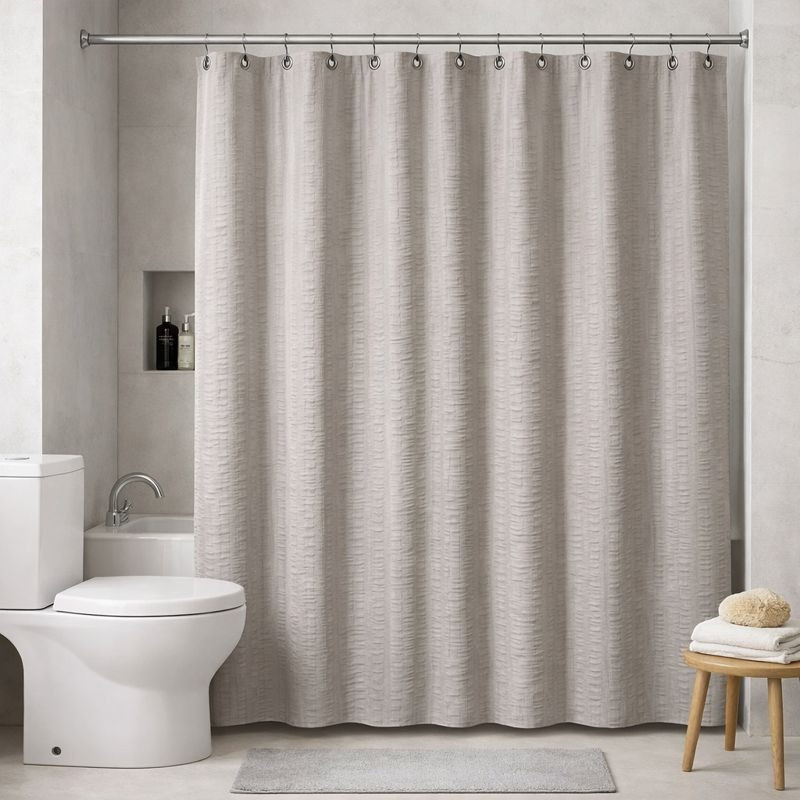 Cortina de baño taupe 70x72 Nemo Tarders
