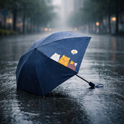 Sombrilla Yumana gatos colores 55 cm