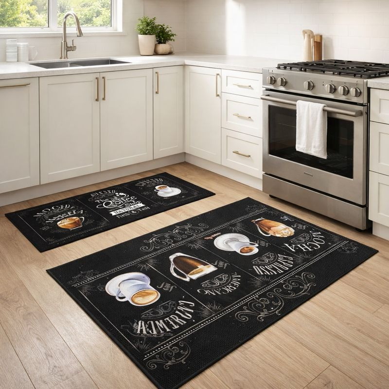 SET ALFOMBRA COCINA 2PCS COFFEE(RG839)