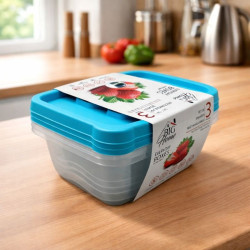 Envases Plastico Rectangular C/ Tapa 3Pza (7453116021170)