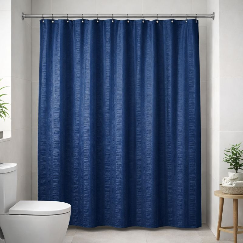 CORTINA BAÑO 70''X72'' NAVY(HPC-5245)