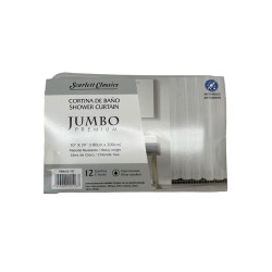 Cortina de baño jumbo 180x200 cm resistente y funcional