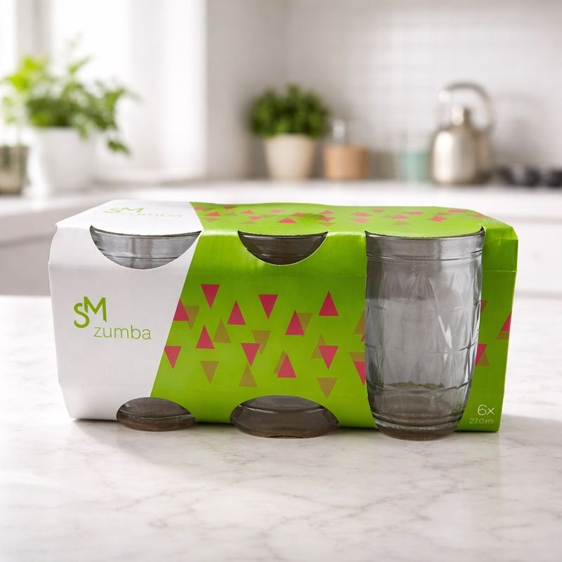 Vasos  Vidrio 6Pcs/ 270Ml/9Oz (7891155065814)