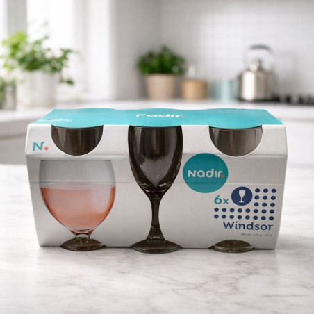 Set de copas de vidrio 250 ml para bebidas | Nemo Traders