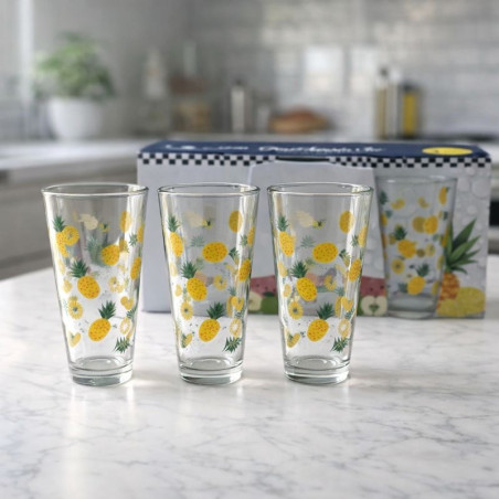 SET VASOS VIDRIO 3PCS DECORADO(3PCS-PN20)