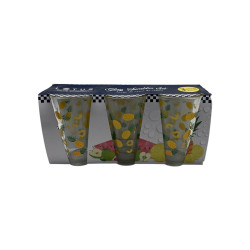 SET VASOS VIDRIO 3PCS DECORADO(3PCS-PN20)