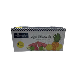 SET VASOS VIDRIO 3PCS DECORADO(3PCS-PN20)