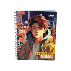 PAQUETE 6 CUADERNOS 150 HOJAS RESORTES ANIME POINTER