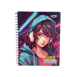 PAQUETE 6 CUADERNOS 150 HOJAS RESORTES ANIME POINTER