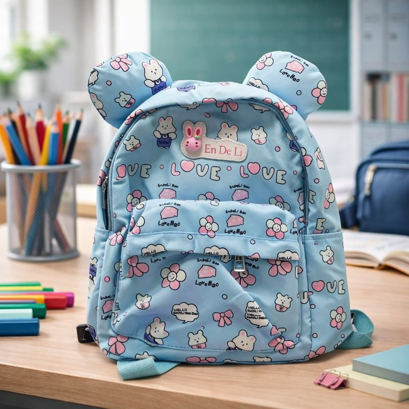 Salveque escolar Everest con diseño de conejo y lazo