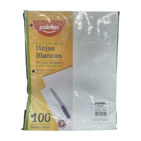 Hojas Blancas Pointer (72-P-N)Oferta 0