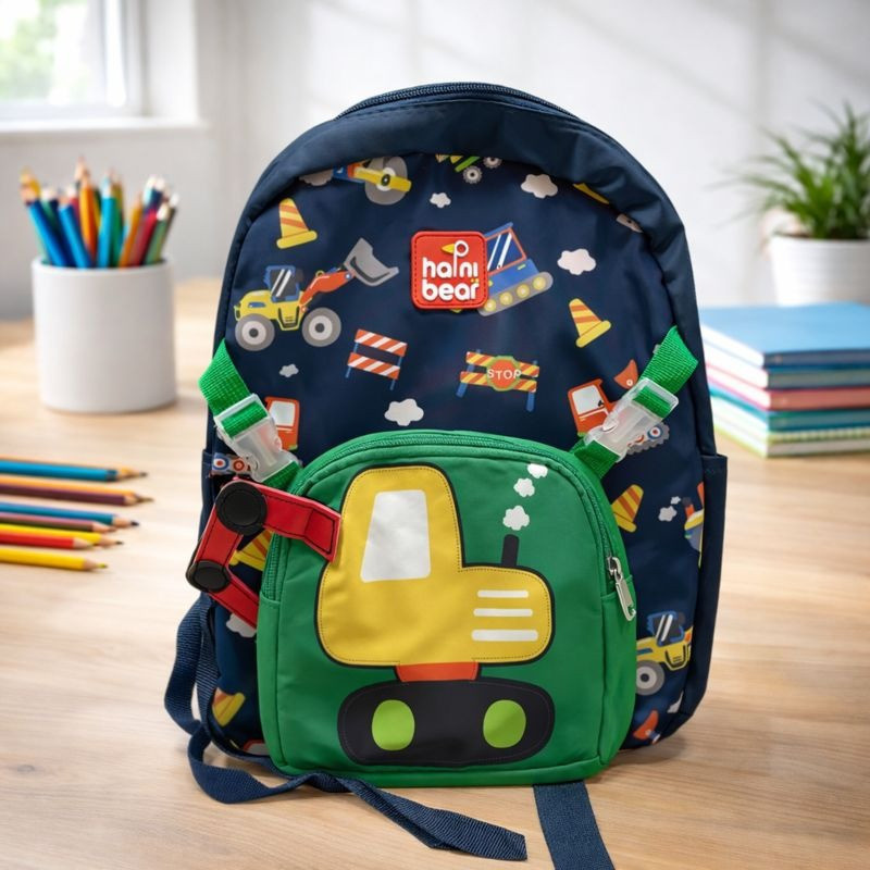 Salveque Everest Carro de Construcción | Mochila escolar infantil